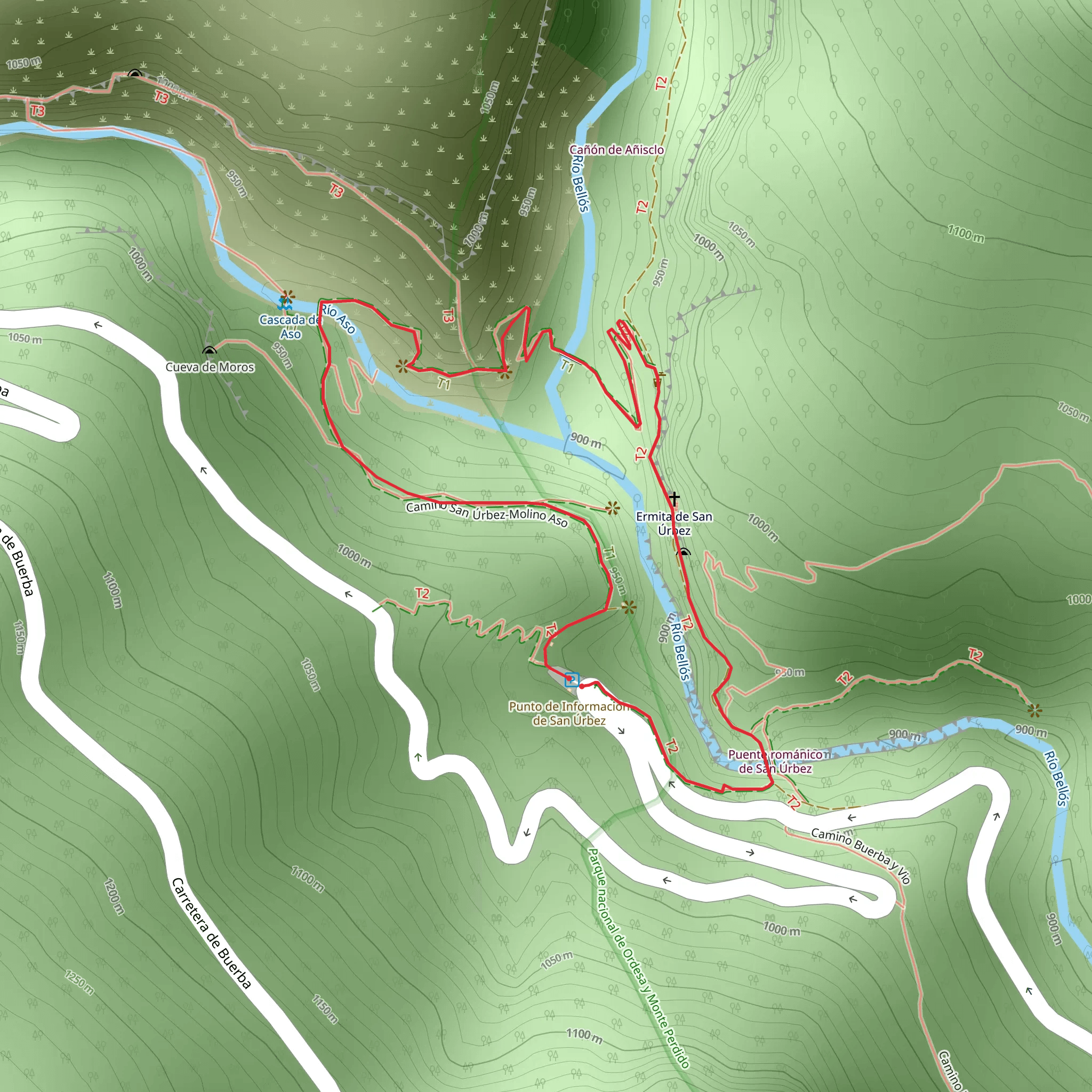 Ermita de San Úrbez - Cascada del Aso mobile static map