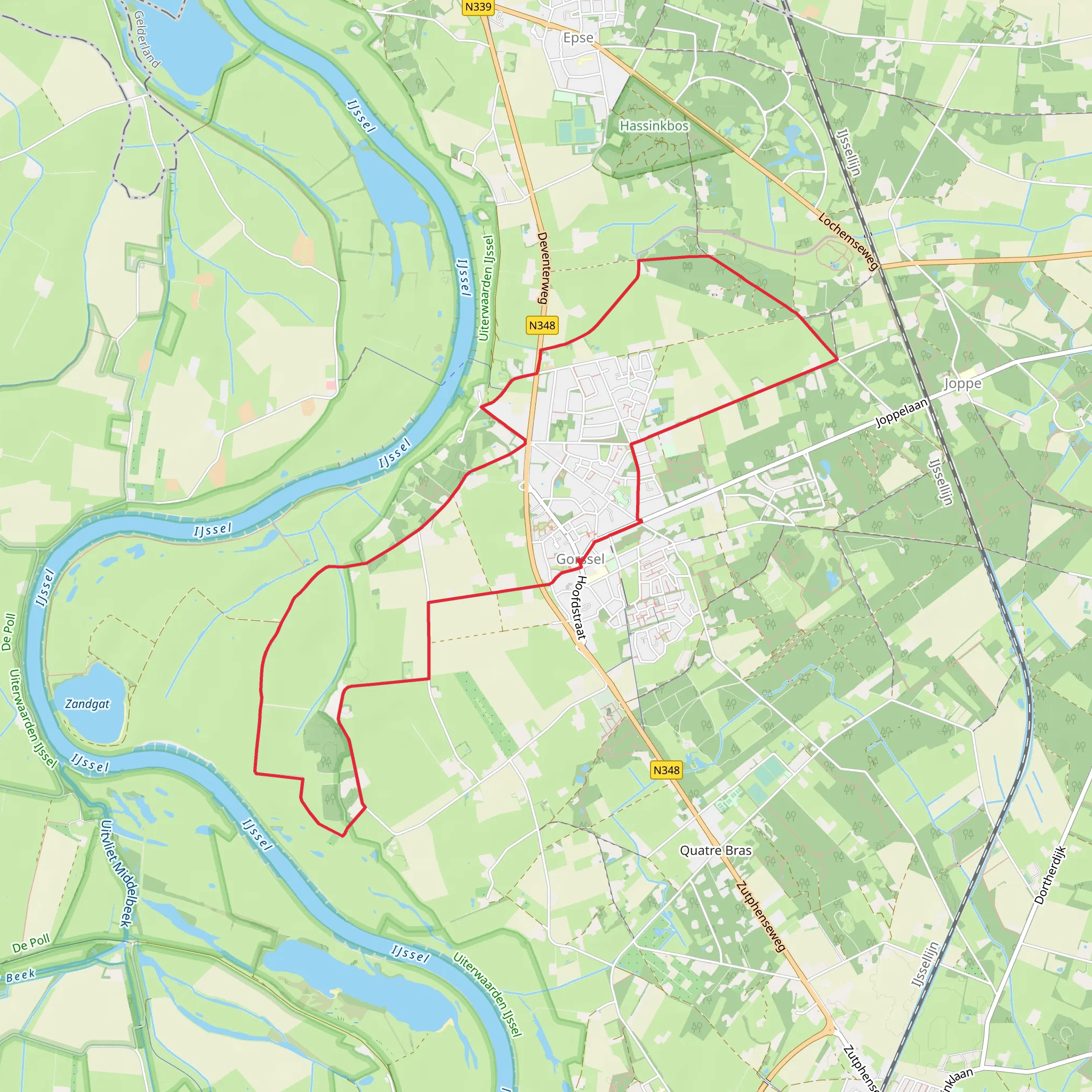 Rondje de Ravenswaarden and Drie Kieften Route mobile static map