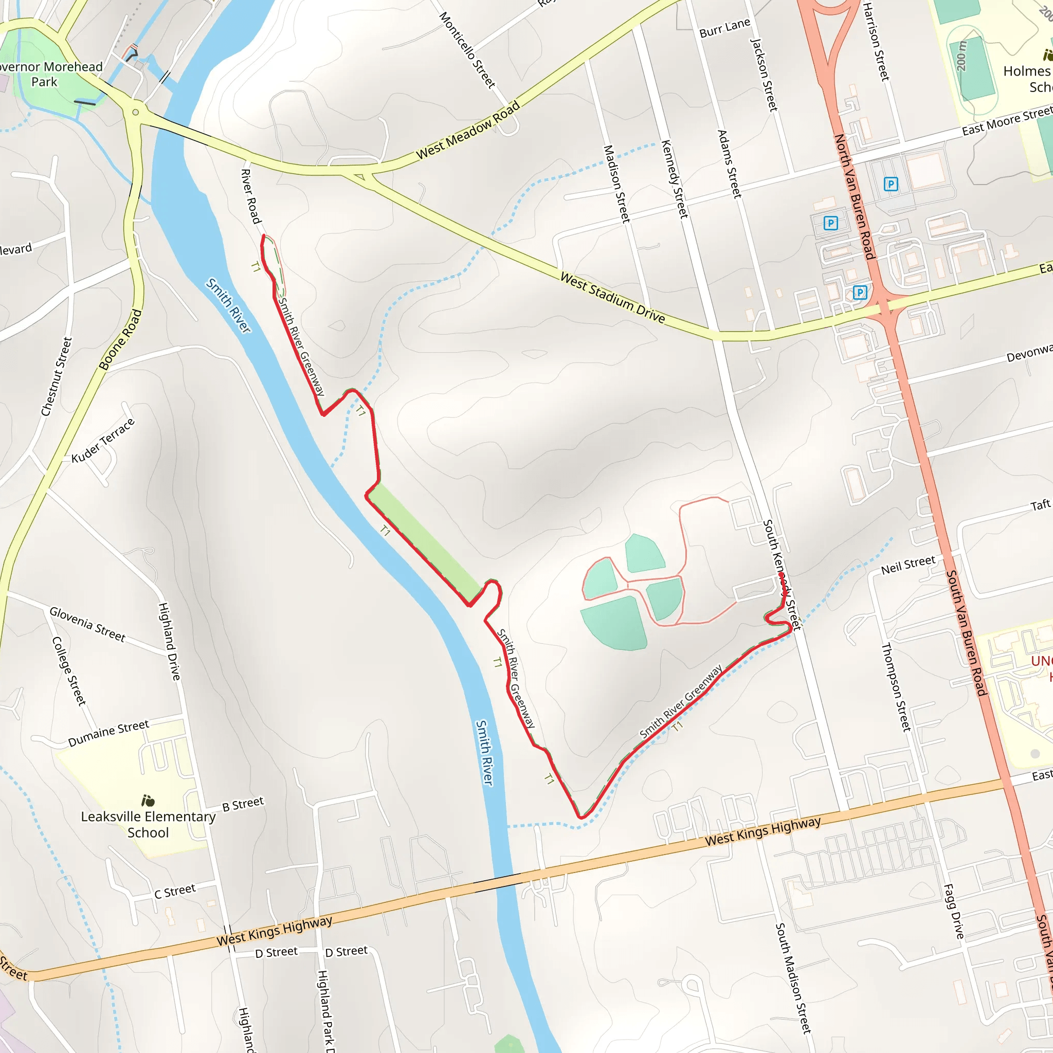 Smith River Greenway mobile static map