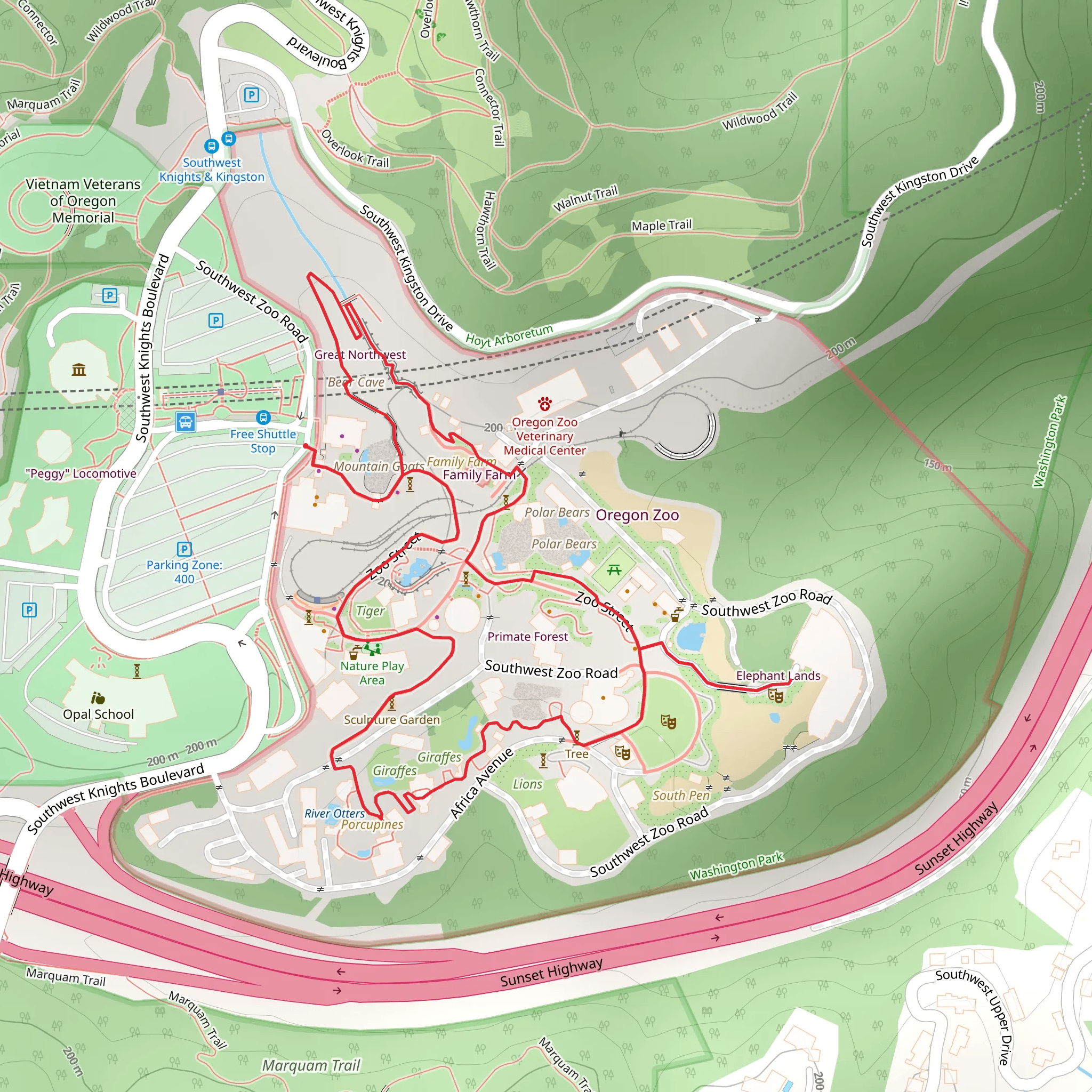 Wildlife Way Loop mobile static map