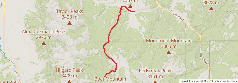 American Perimeter Trail - Rocky Mountains Primary stage 79 Map