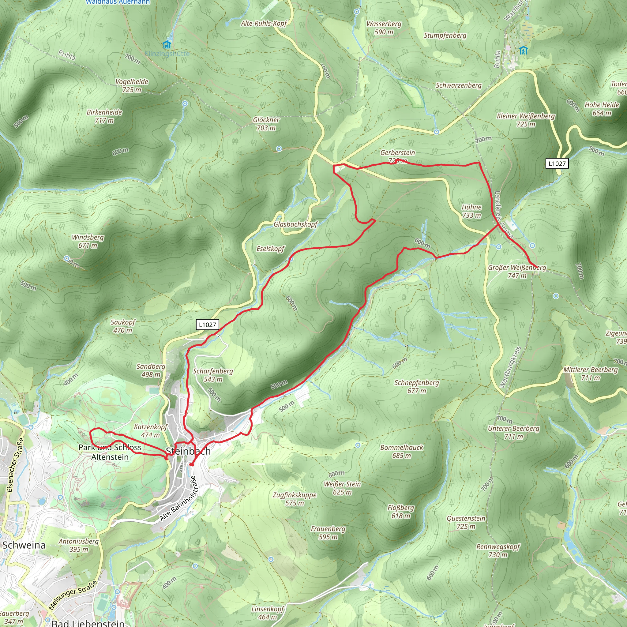Gerberstein via Messerweg mobile static map