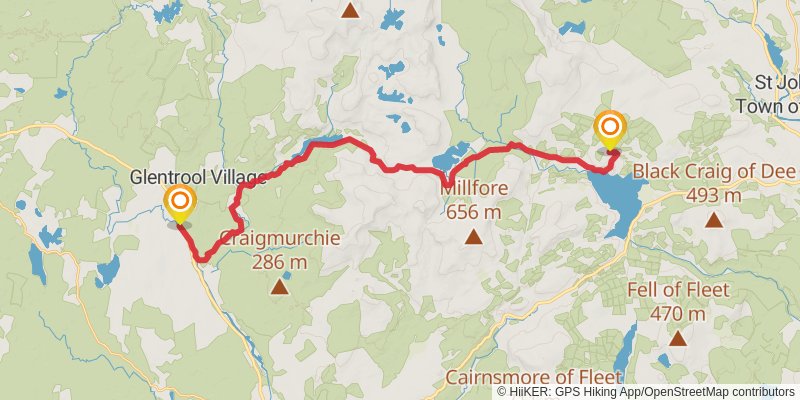 Stranraer to Middleton in Teesdale Walk stage 4 Map
