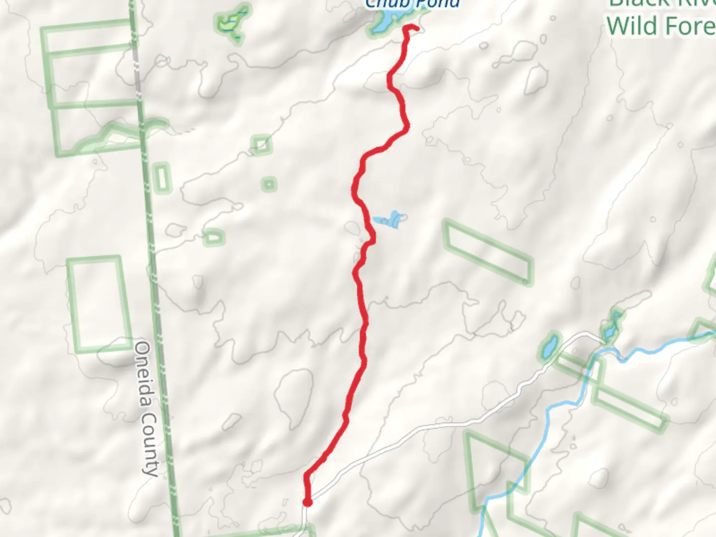 An image depicting the trail Chub pond and Stone Dam Lake Trail and its surrounding area.