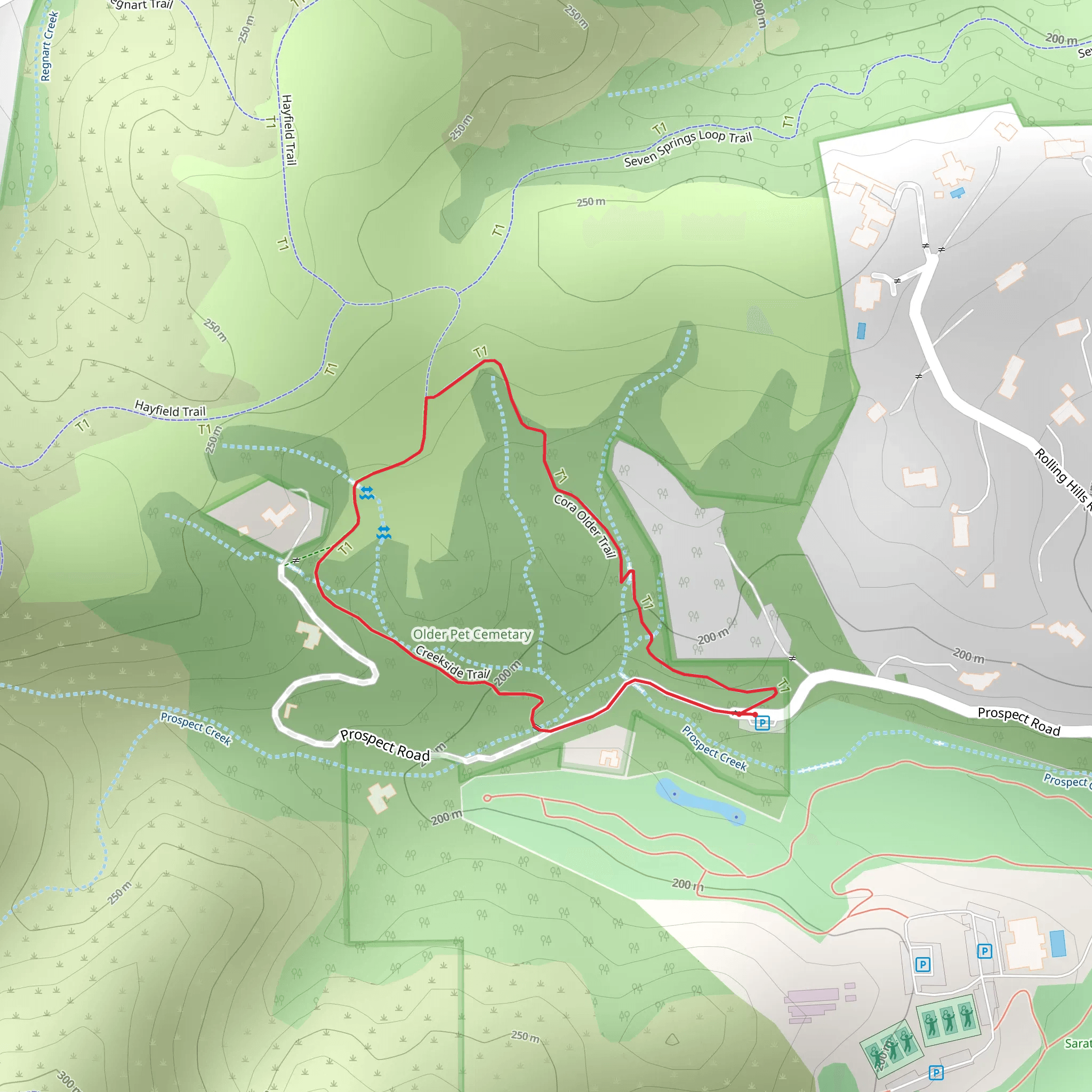 Cora Older Loop Trail mobile static map