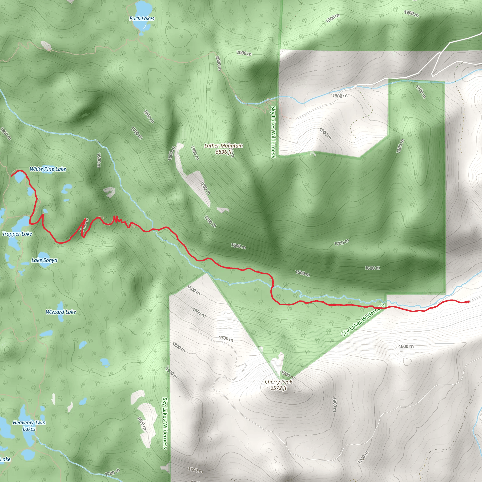 Donna Lake via Cherry Creek Trail mobile static map