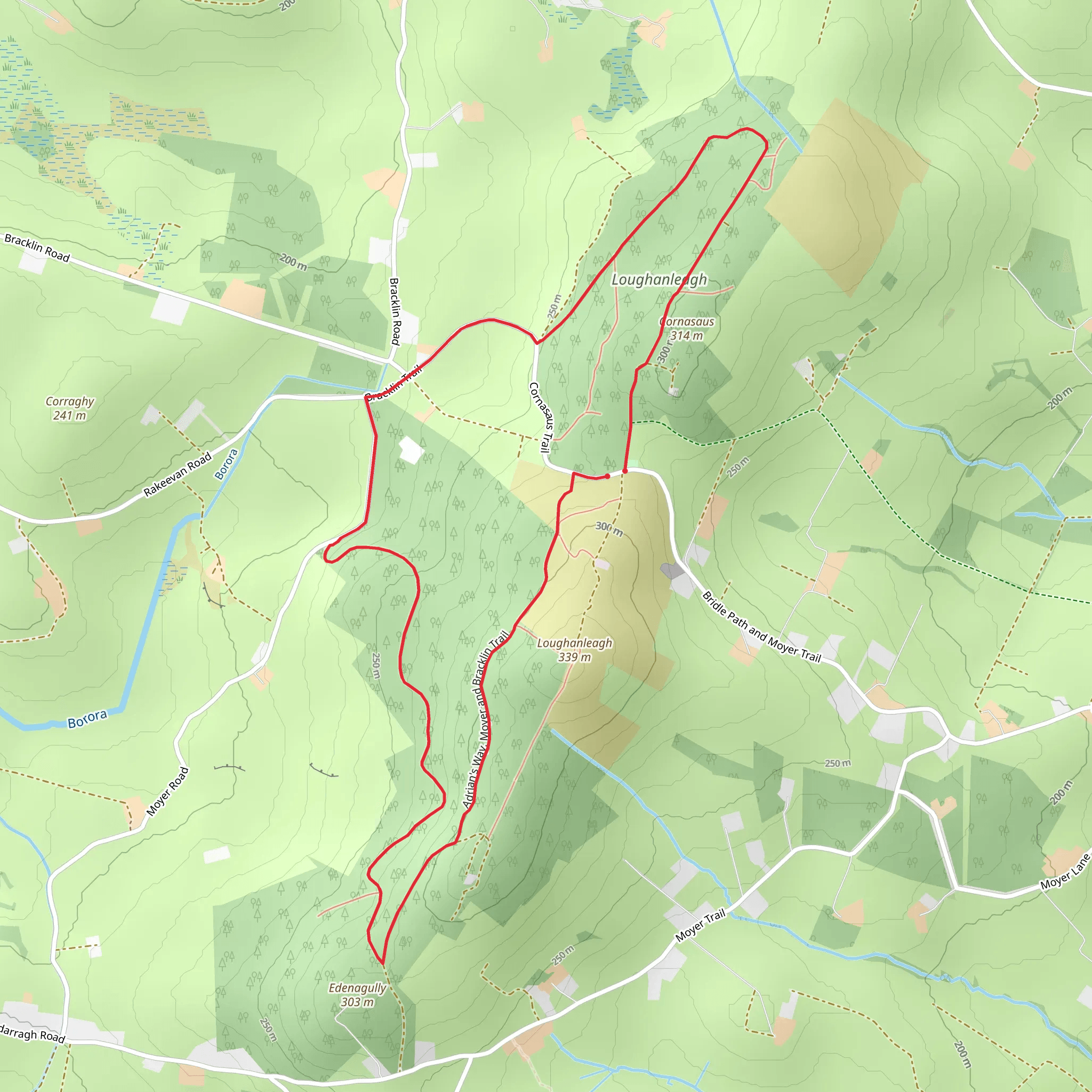 Bracklin Loop Trail mobile static map