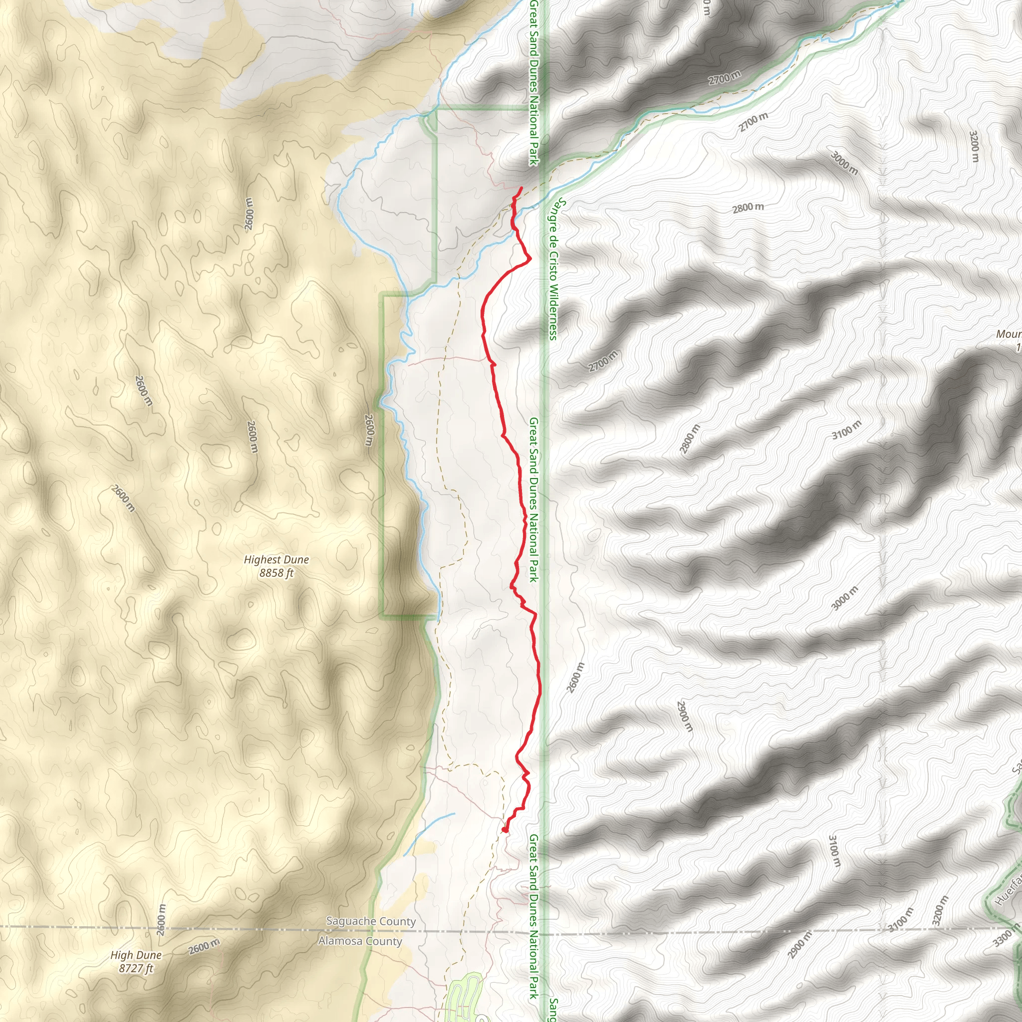 Sand Ramp Trail mobile static map