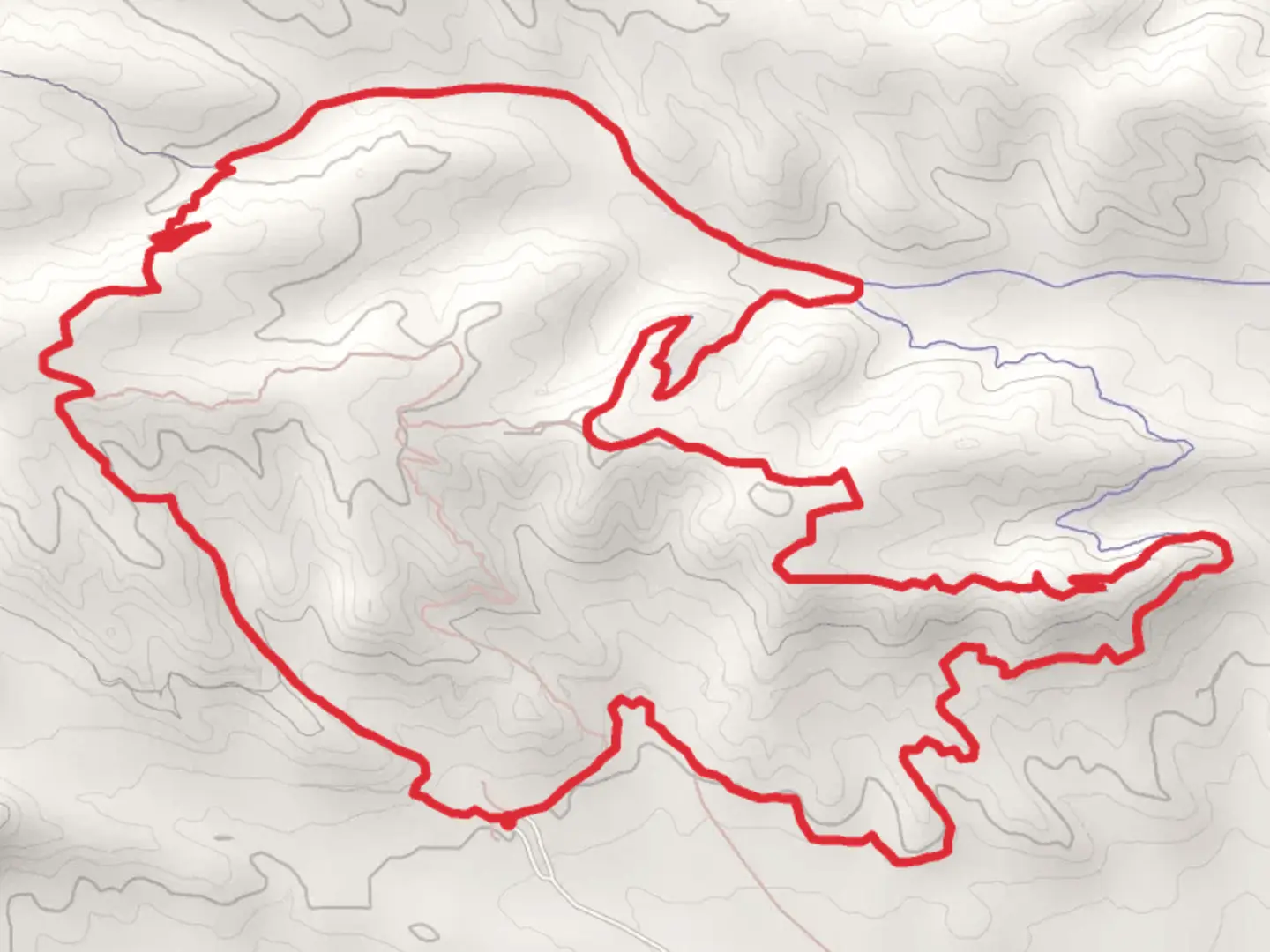 An image depicting the trail Mahogany Trail and Canyon Loop Trail and its surrounding area.