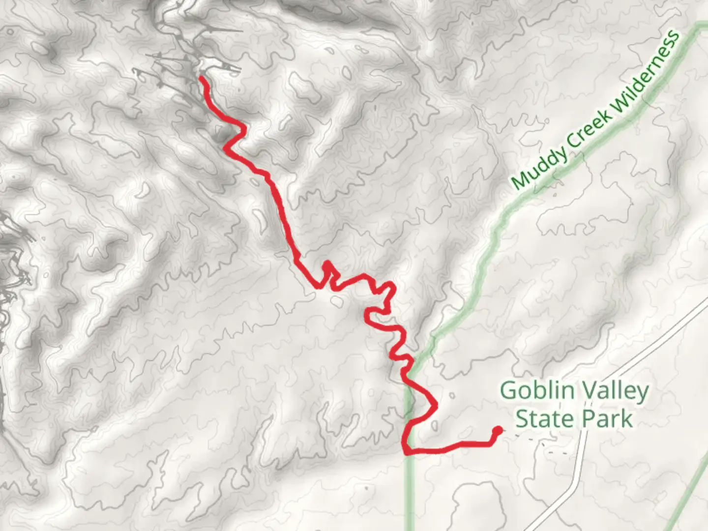 An image depicting the trail Crack Canyon Trail and its surrounding area.