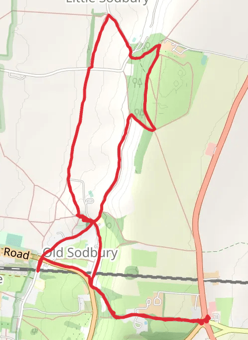 South Gloucestershire Walking mobile static map