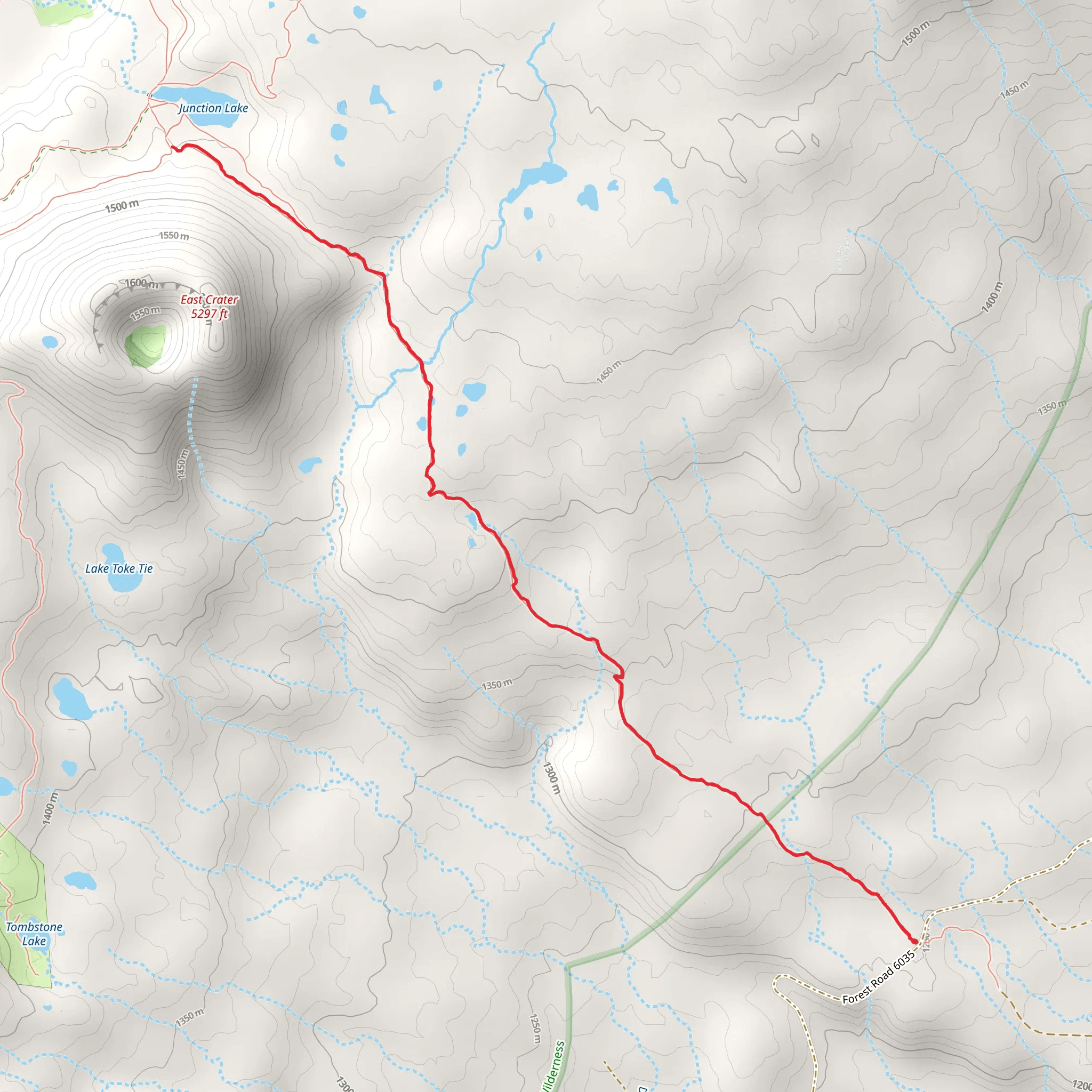 East Crater Trail mobile static map