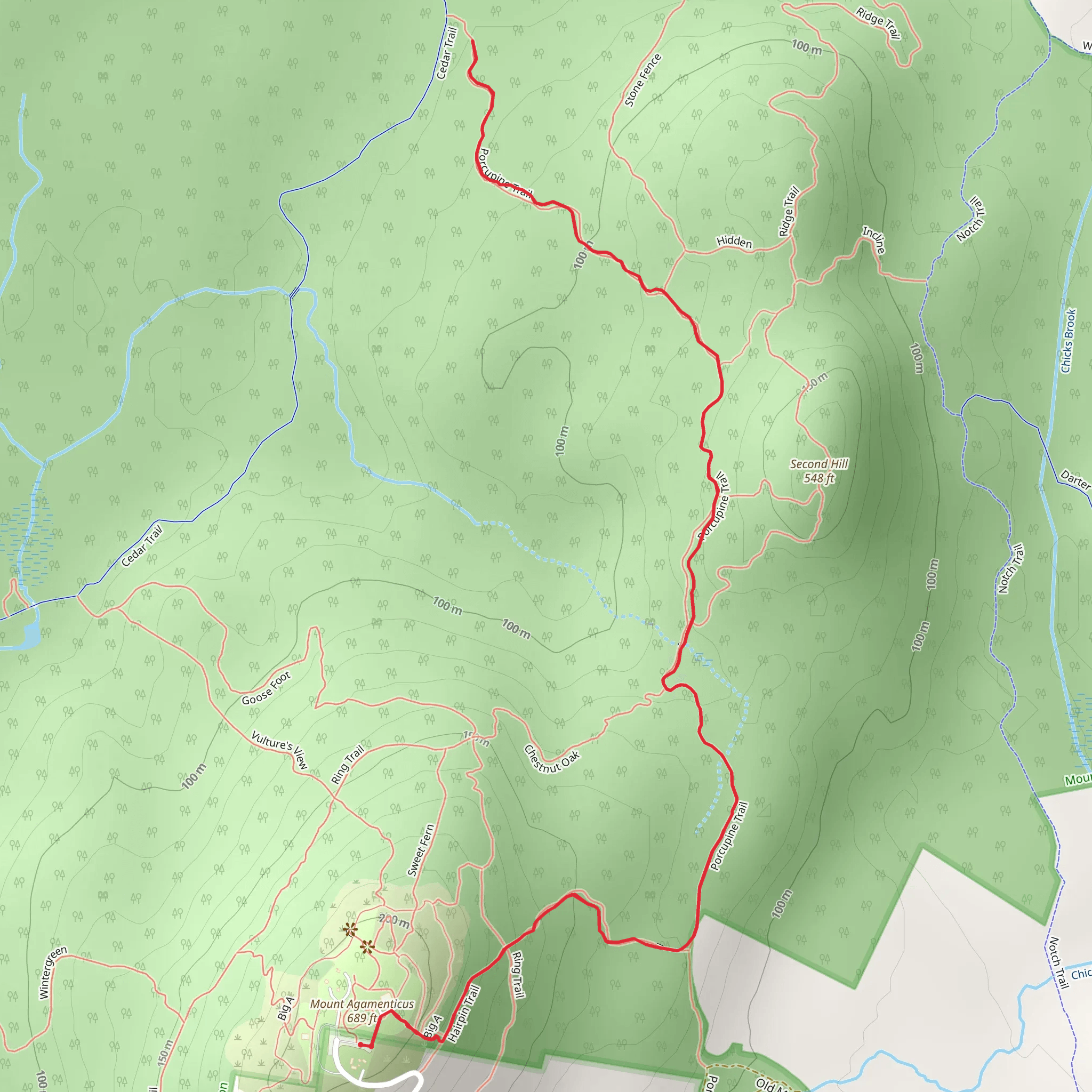 Porcupine Trail via Mount Agamenticus mobile static map