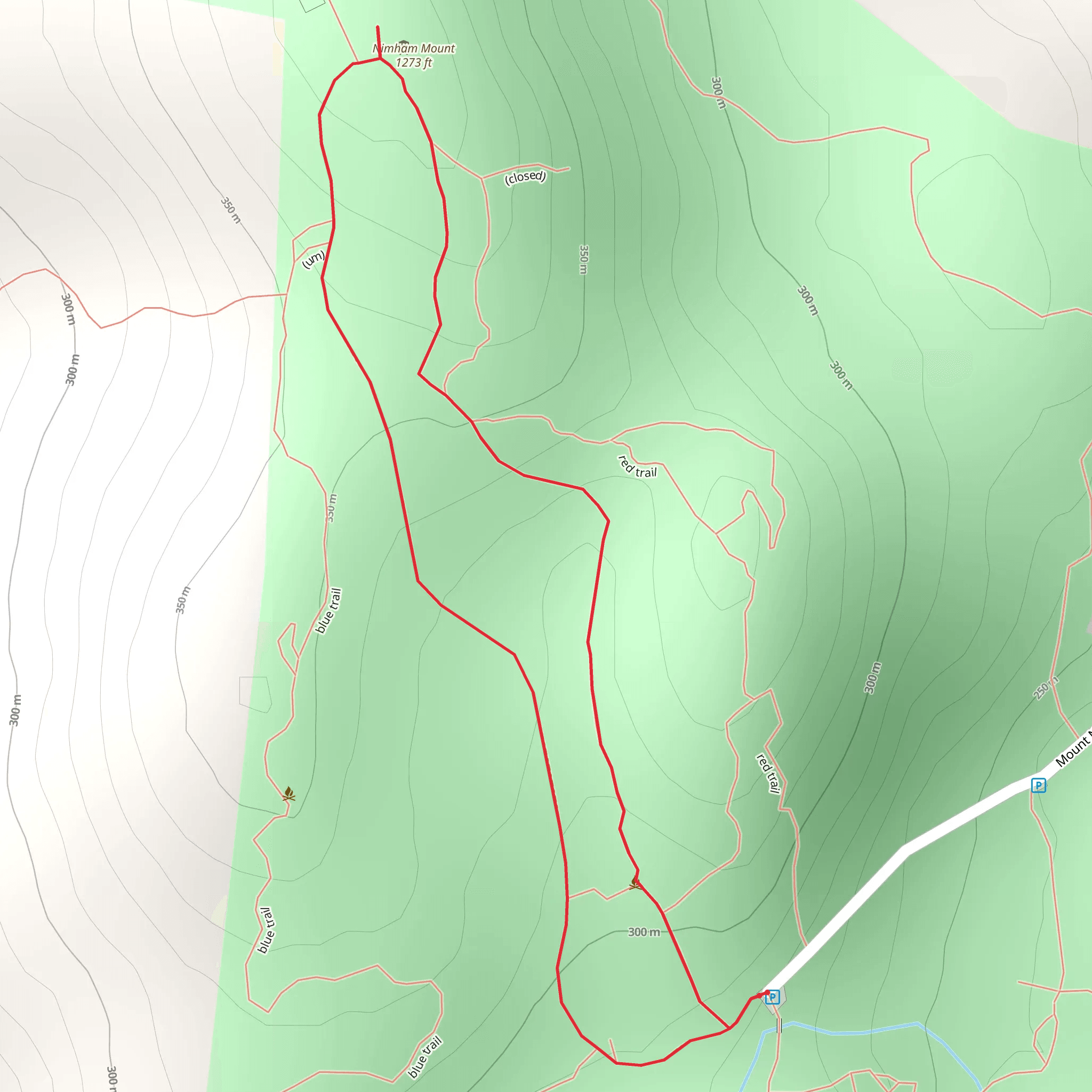 Mount Nimham Loop Trail mobile static map