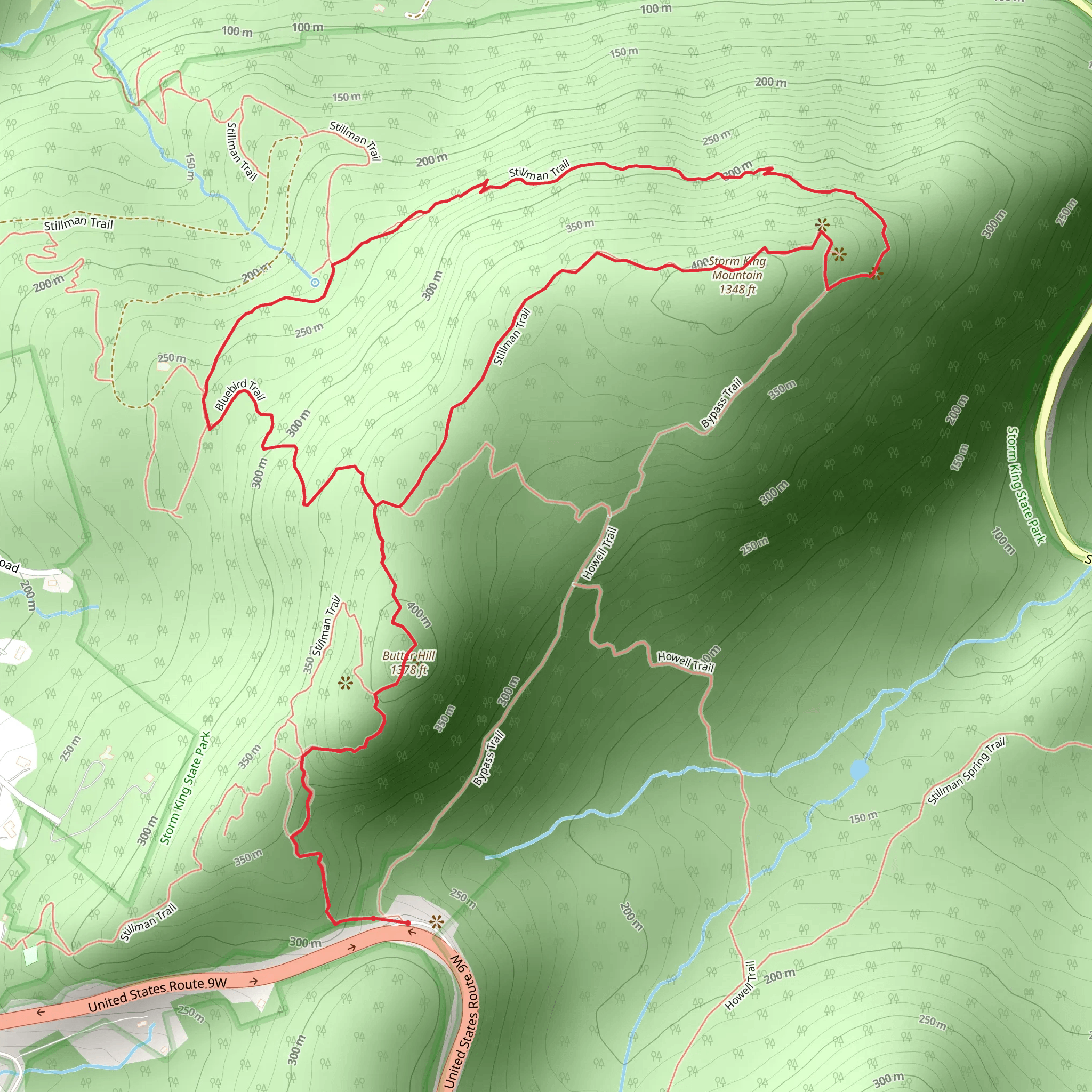 Storm King Mountain via Stillman Trail mobile static map
