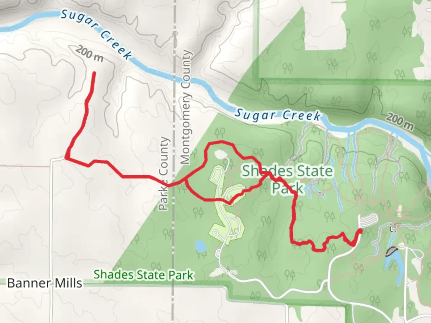 An image depicting the trail Back Pack Trail and its surrounding area.