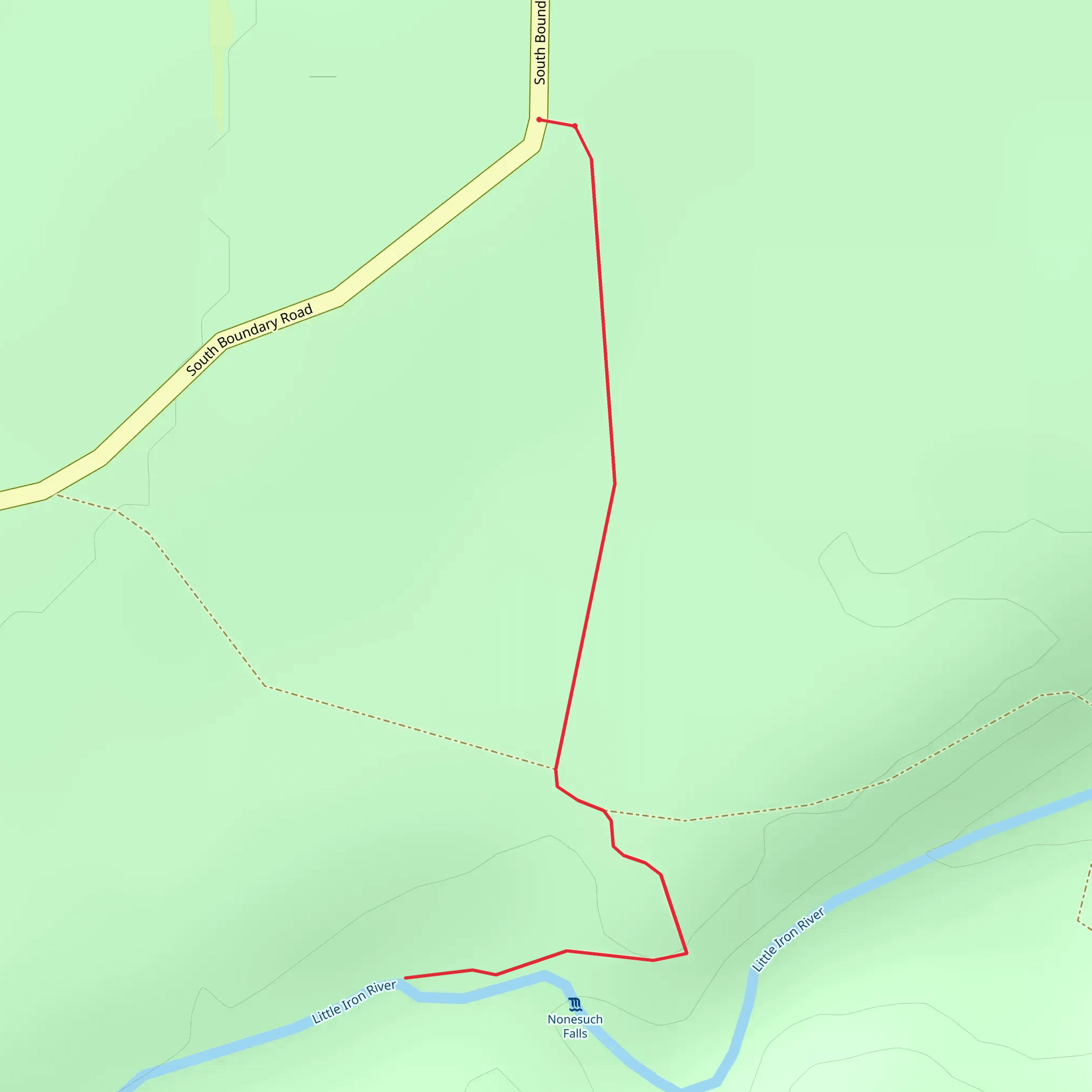 Little Iron River from South Boundary Road mobile static map