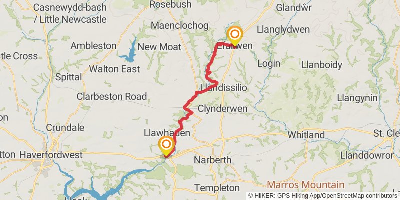 Landsker Borderlands Trail stage 5 Map