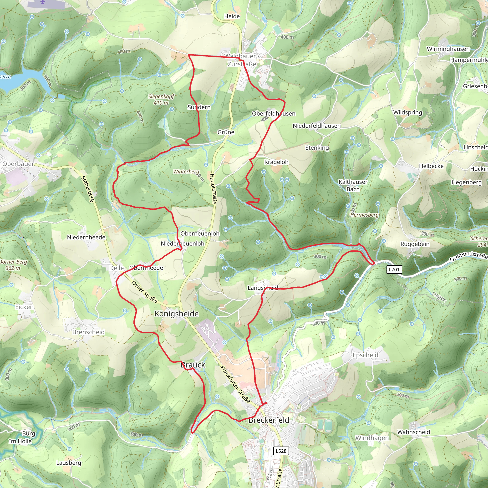 Breckerfeld Loop mobile static map