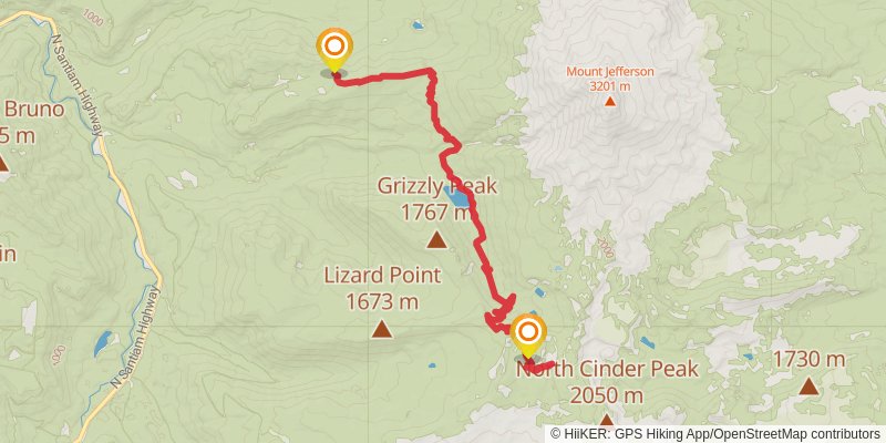 Hunts Creek Trail via Woodpecker Ridge Trail stage 2 Map
