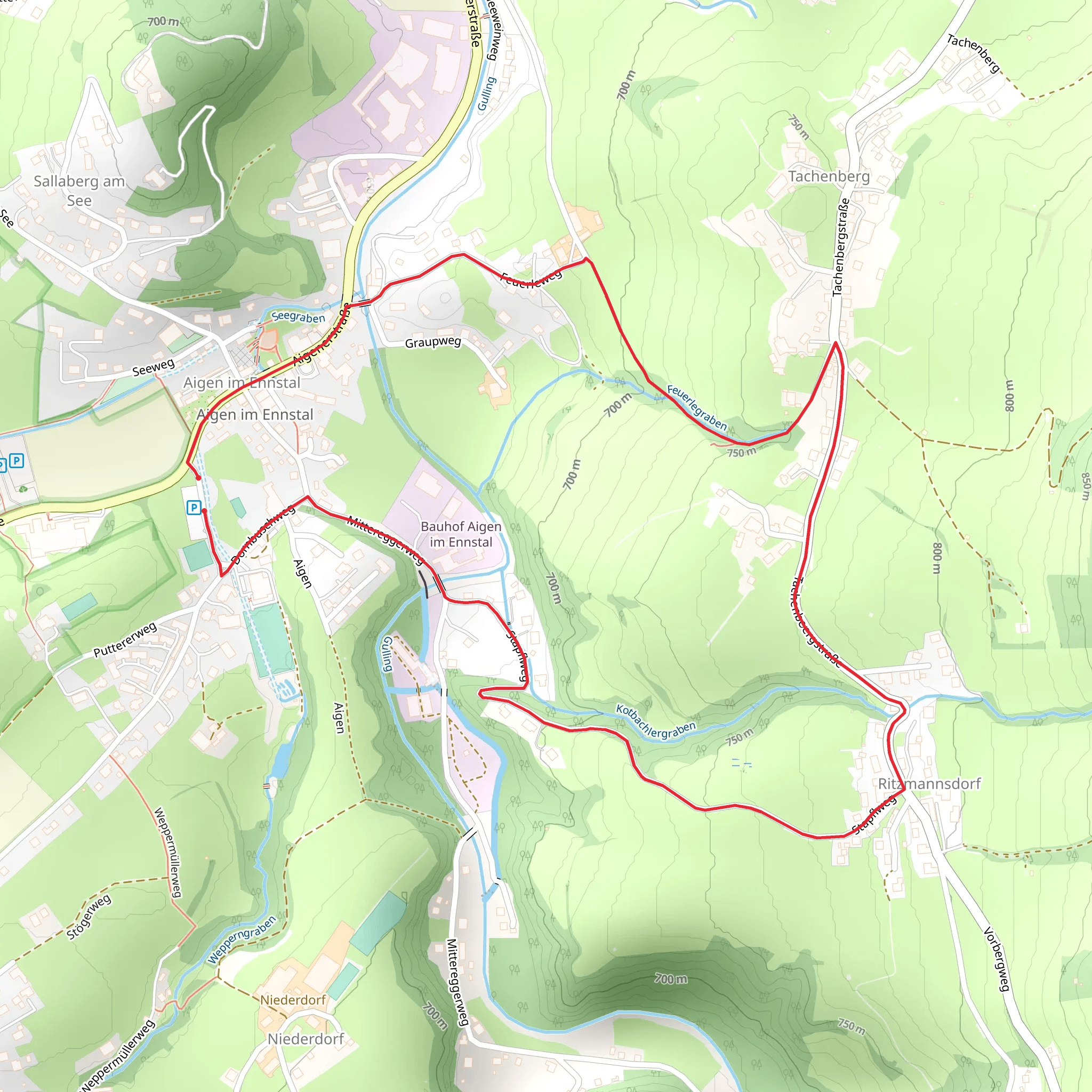 Ritzmansdorf-Taschenberg-Way mobile static map