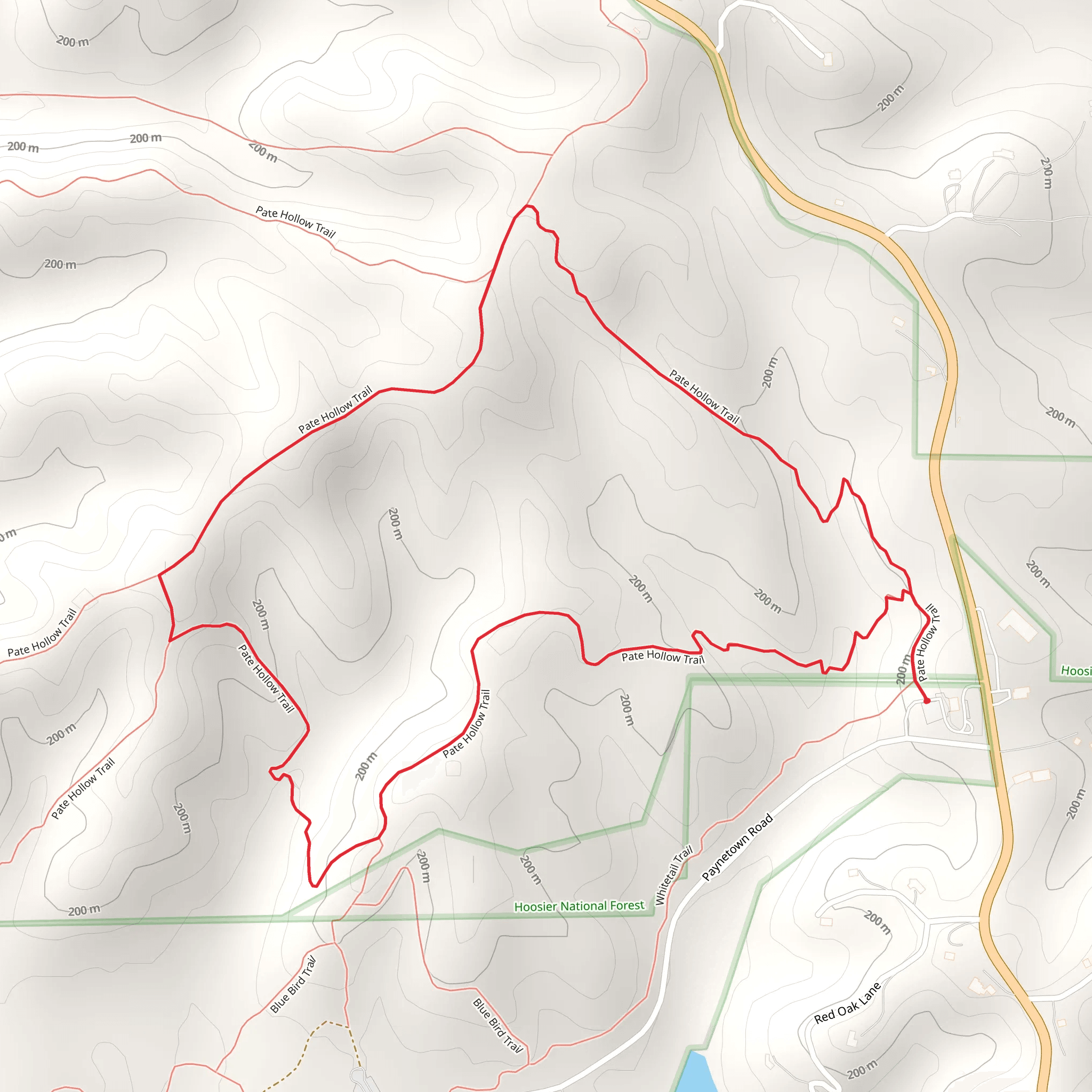 Pate Hollow Loop mobile static map
