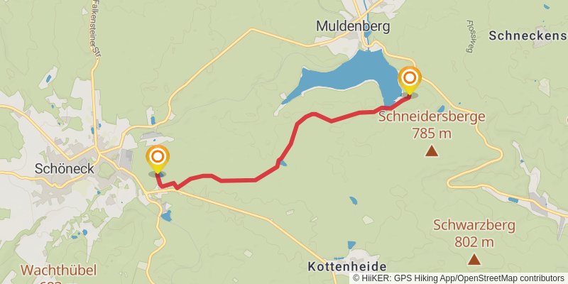 Kammweg Erzgebirge - Vogtland alt 7 Map