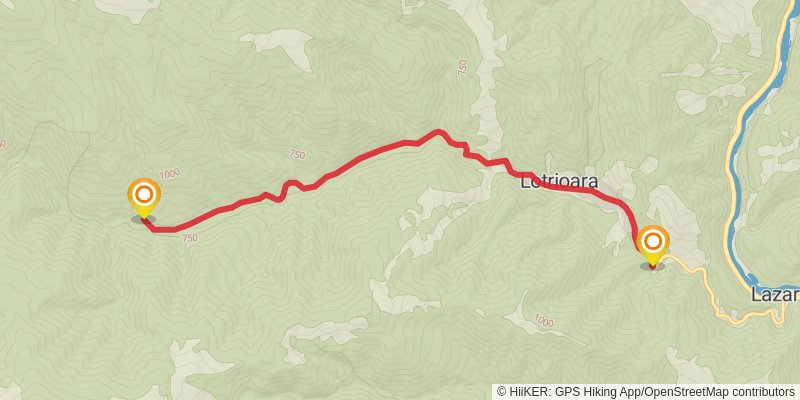 Trans Carpathian Hike stage 107 Map