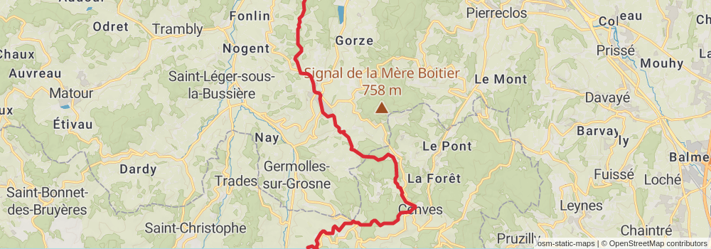 Camino Strasbourg-Saint Jean Pied de Port via Le Puy stage 30 Map