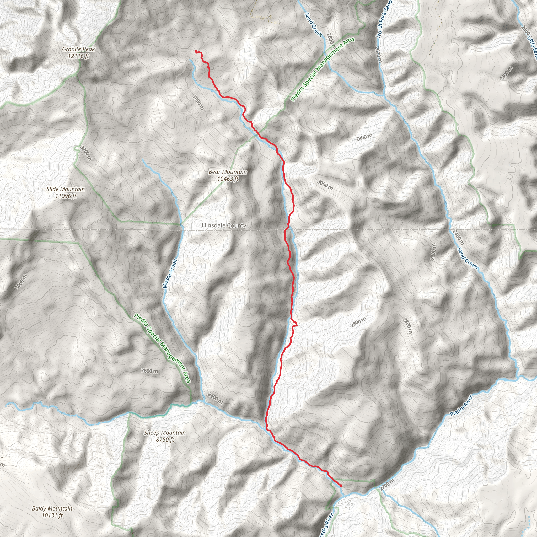 Cold Water Trail mobile static map