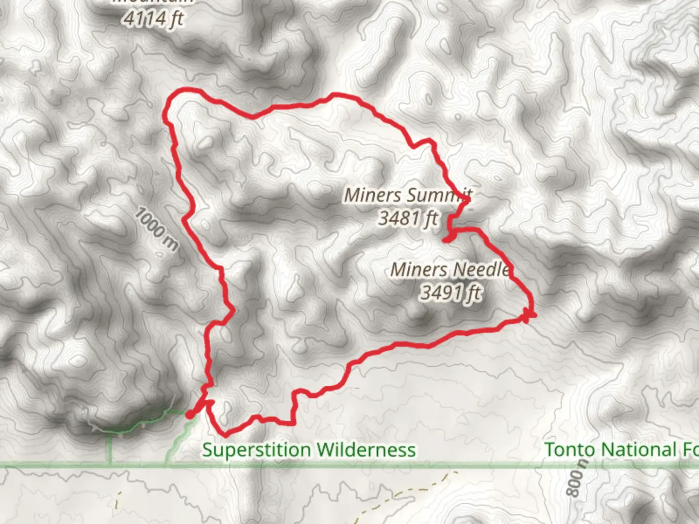 An image depicting the trail Bluff Spring and Dutchman Loop Trail and its surrounding area.