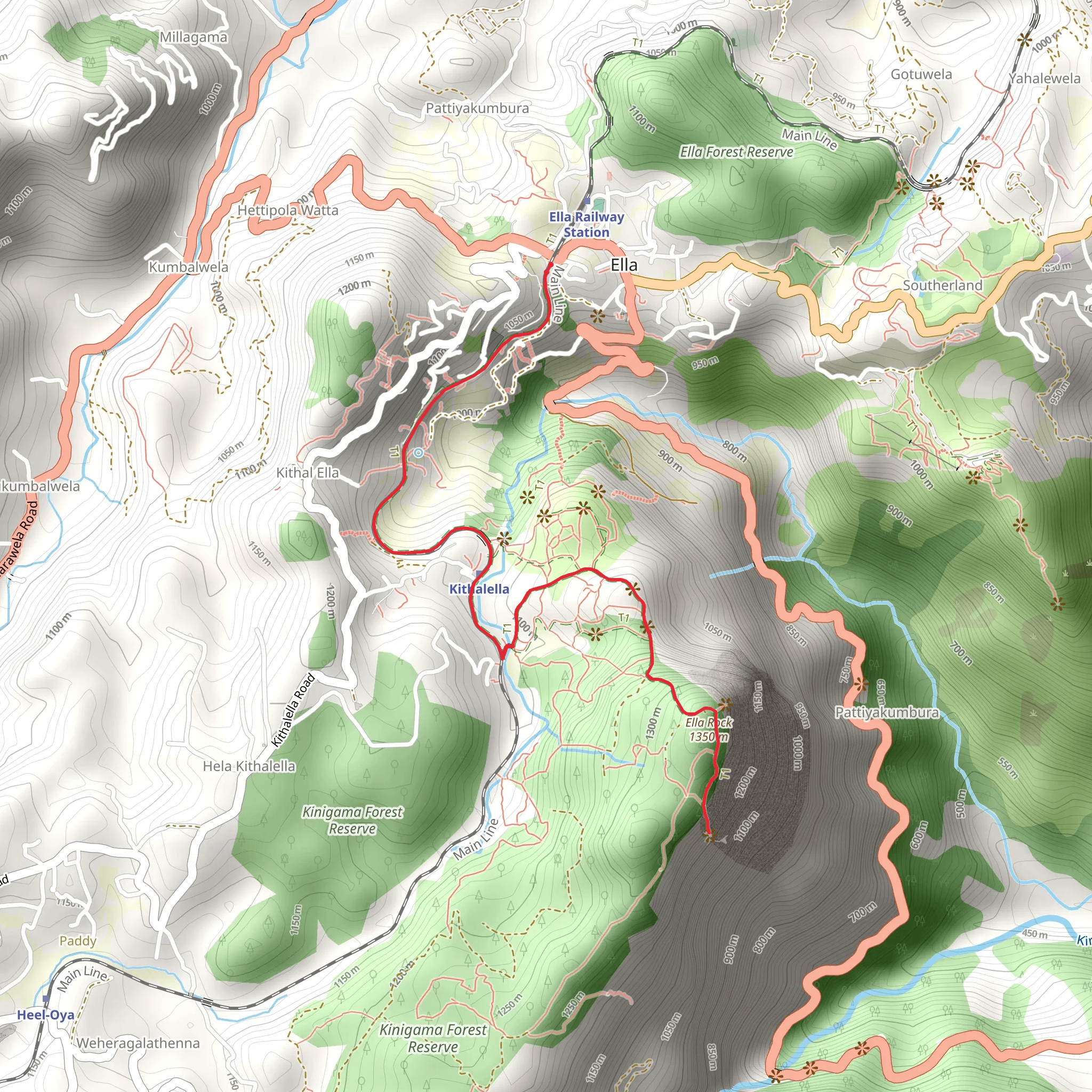 Ella Rock Hike mobile static map