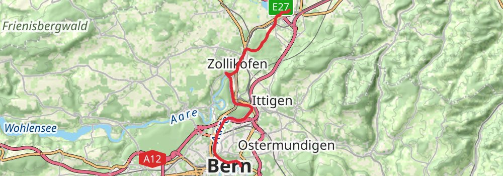 Camino Basel-Geneva via Bern stage 6 Map