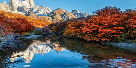 An image depicting the trail Huemul Circuit and its surrounding area.