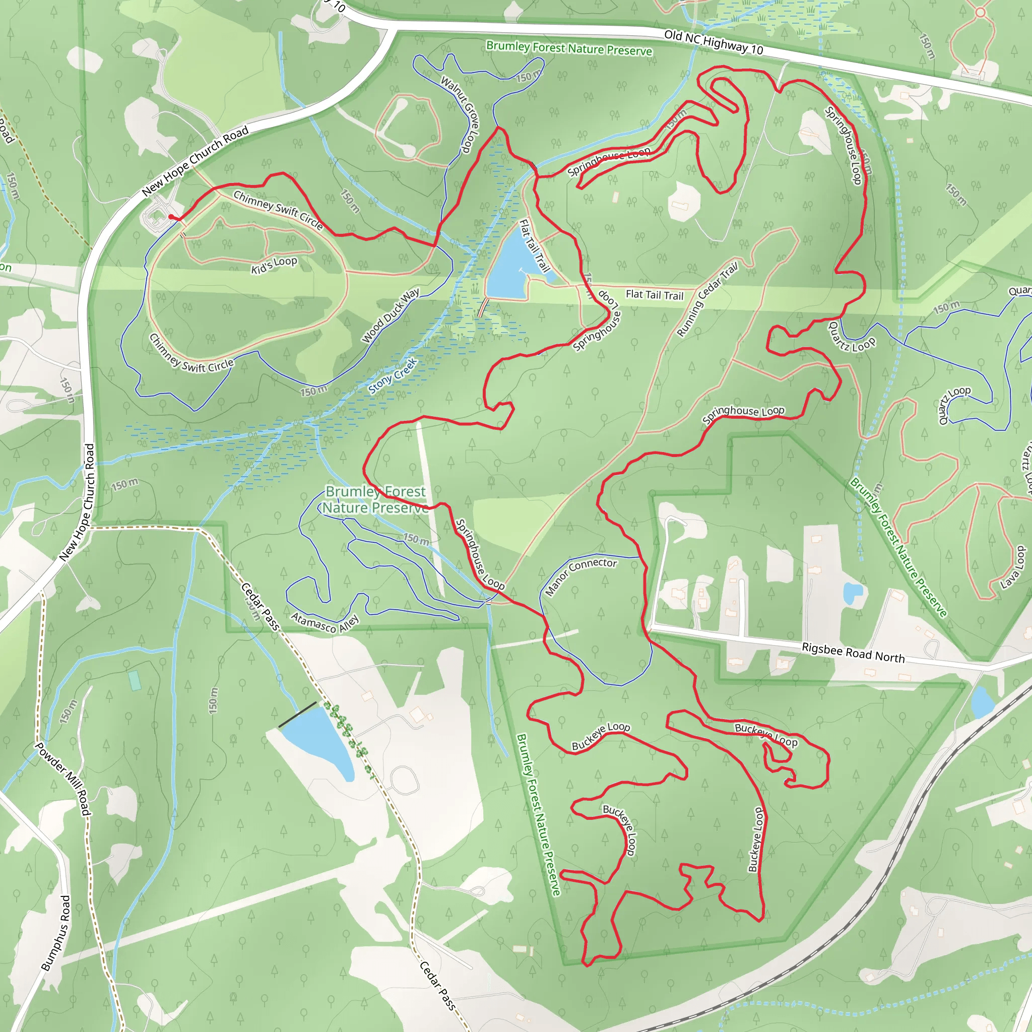 Springhouse Loop via Wood Duck Way mobile static map