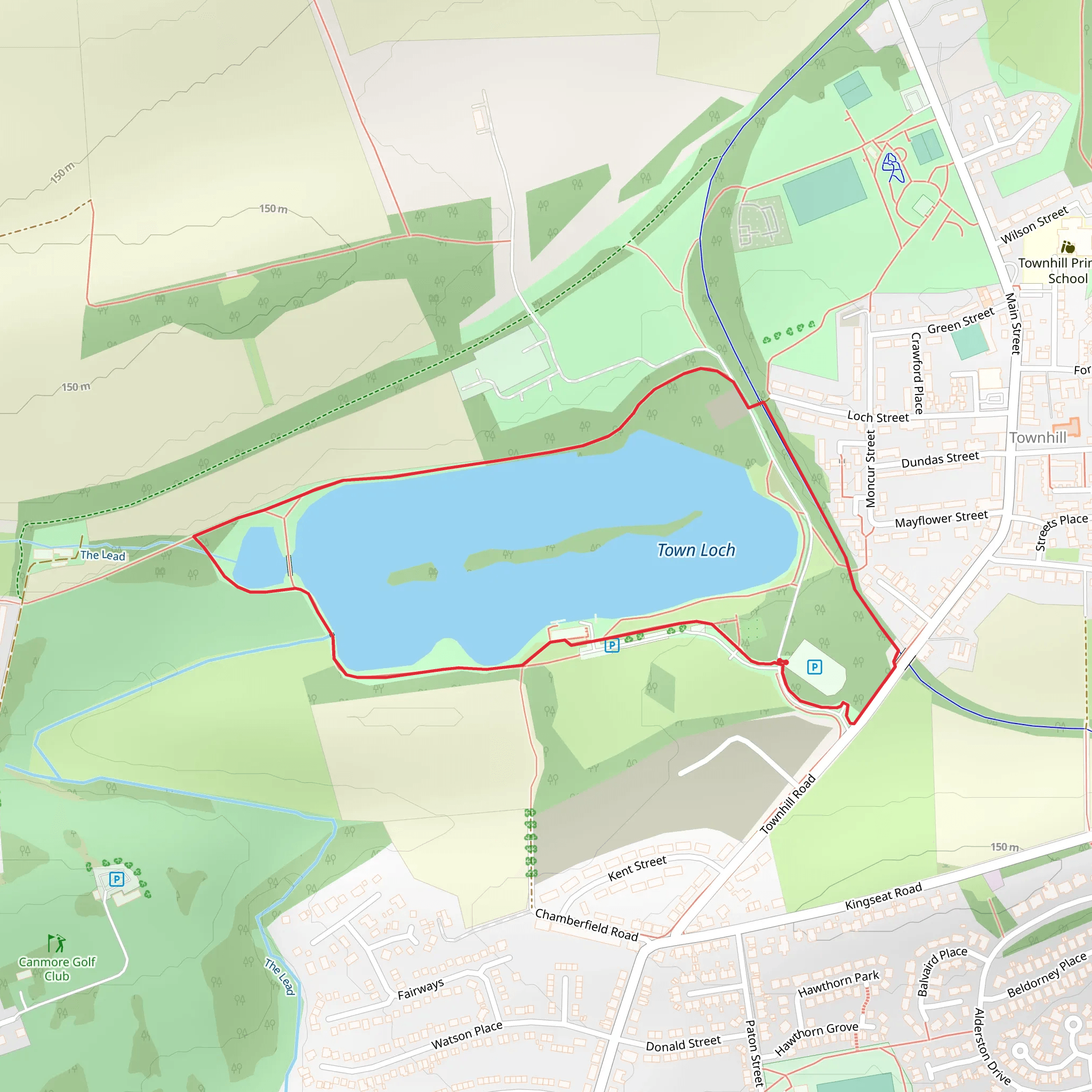 Townhill Country Park Loop mobile static map