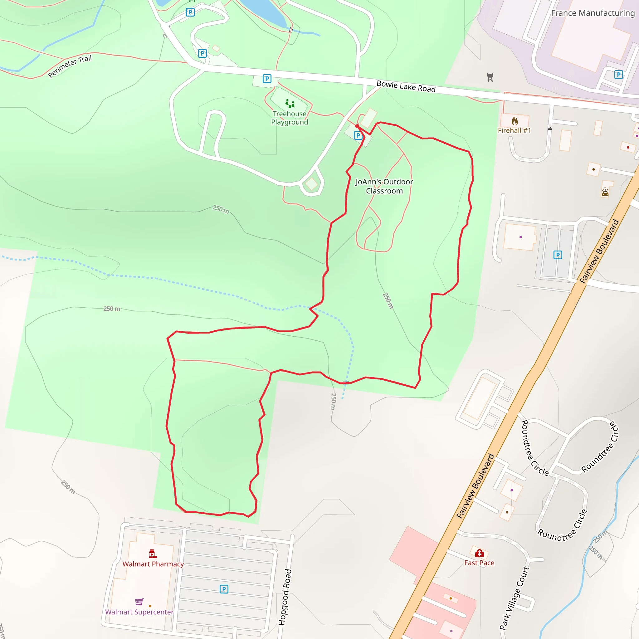 Bowie Lake Road Loop mobile static map