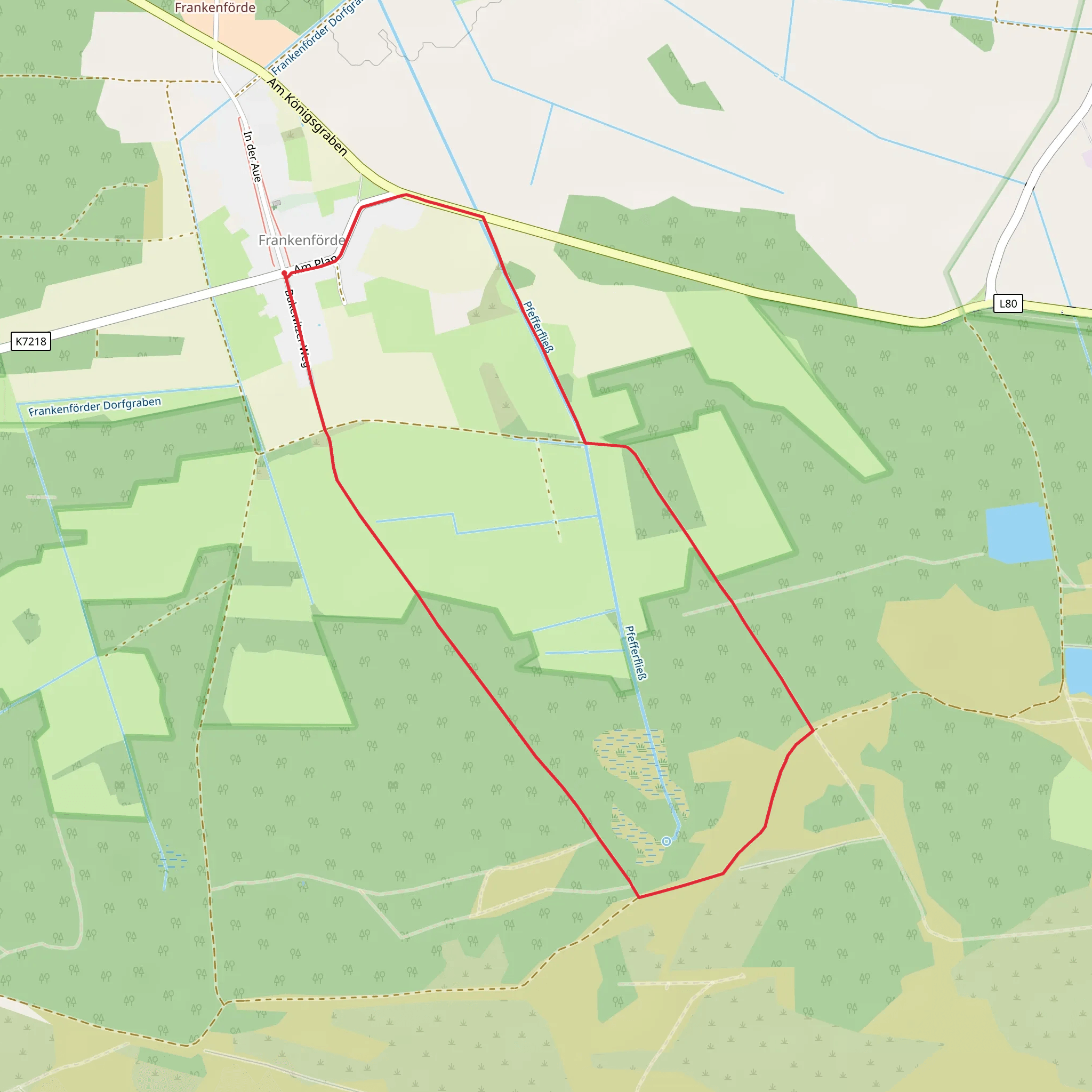 Rundwanderweg Frankenförde Loop mobile static map