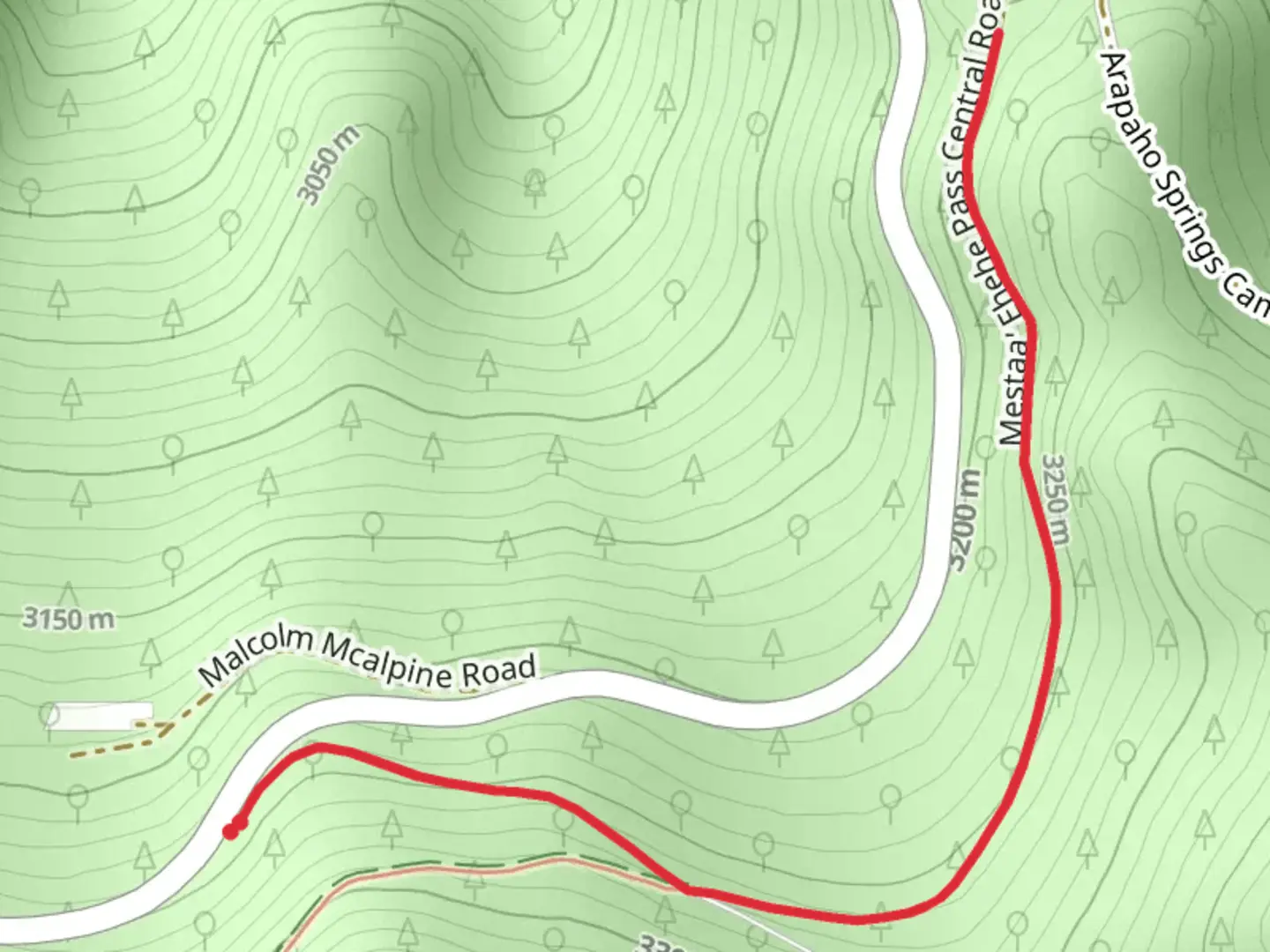 An image depicting the trail Fire Tower Trail Out and Back and its surrounding area.