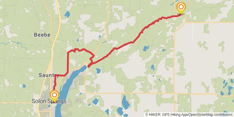 North Country Trail - Wisconsin stage 5 Map