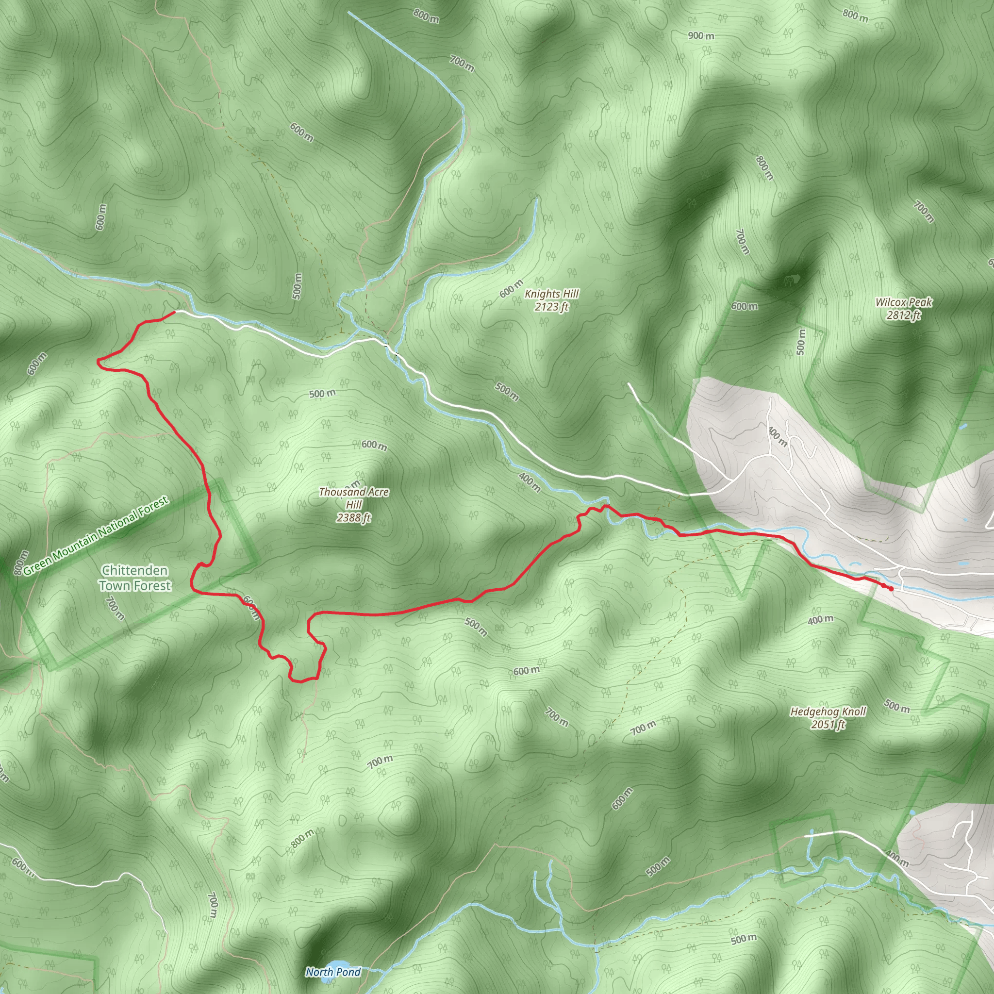 Caryl Brook Trail mobile static map