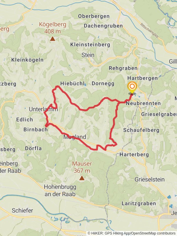 Handspur-Erlebensweg mobile static map