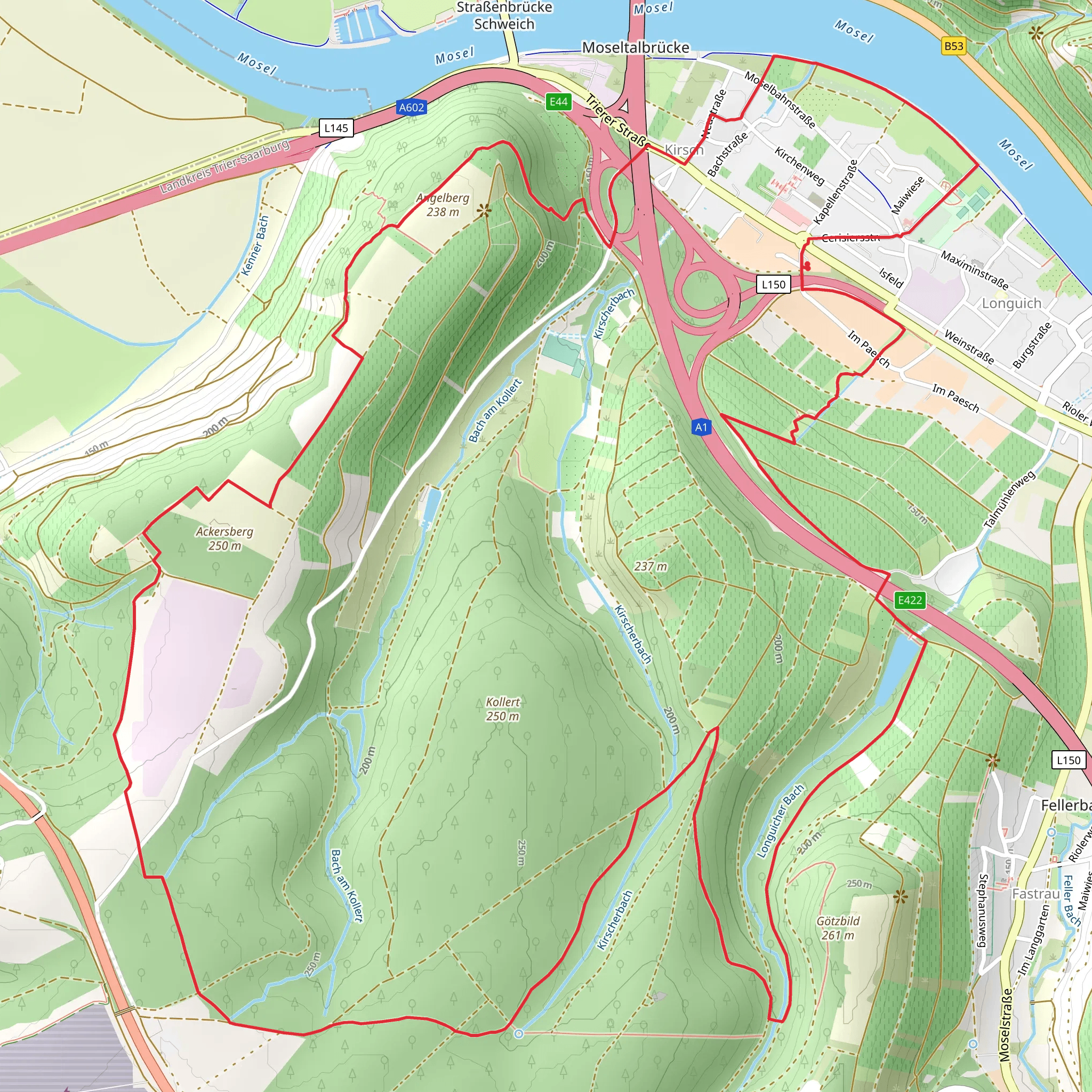 Angelberg via Seitensprung Longuicher Sauerbrunnen mobile static map