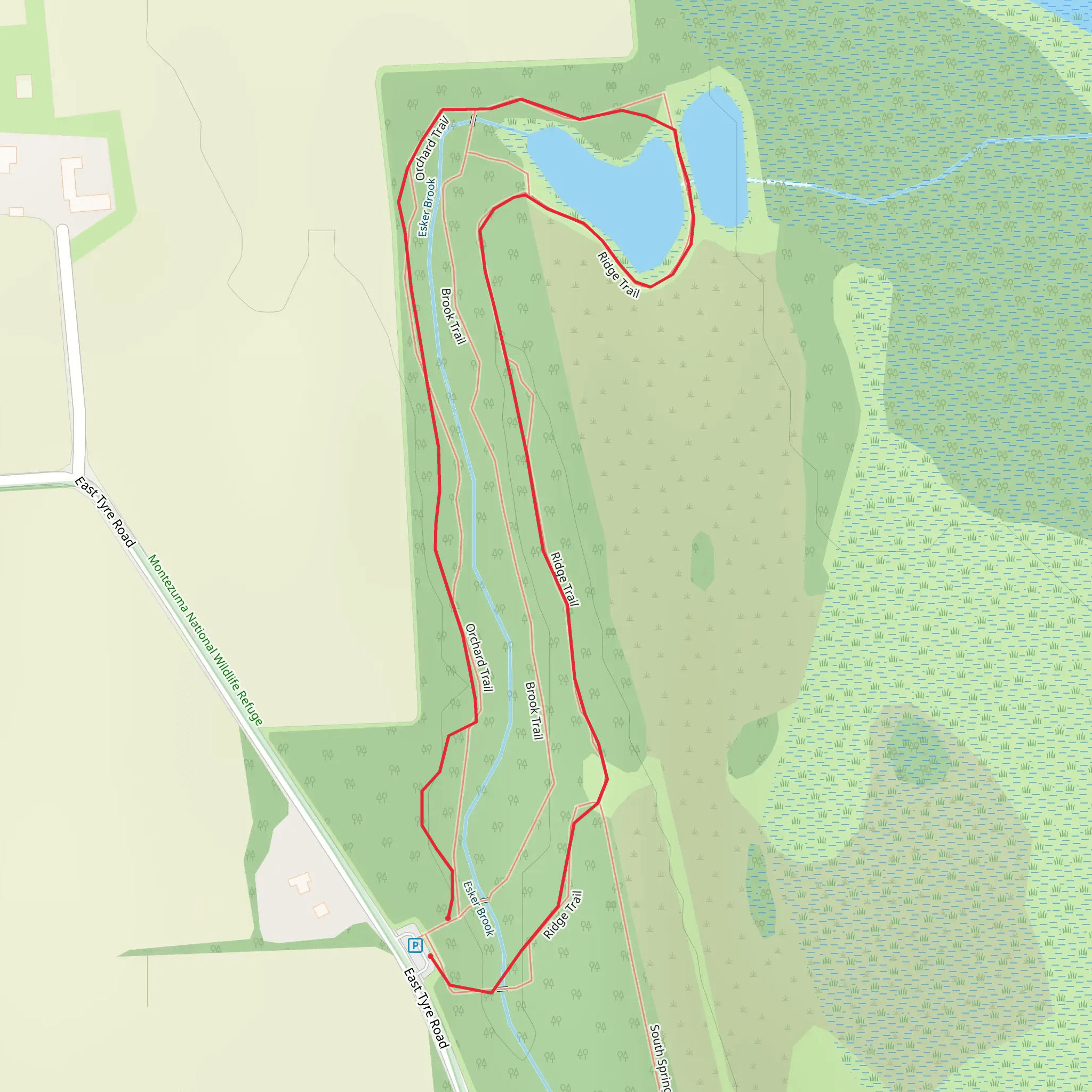 South Spring Pool Trail from East Tyre Road mobile static map