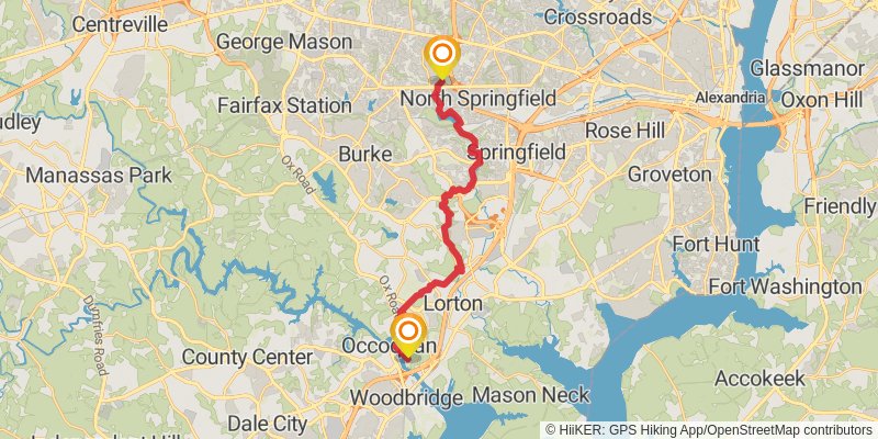 Fairfax Cross Country Trail stage 3 Map