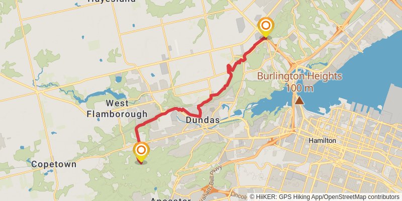 The Bruce Trail stage 8 Map