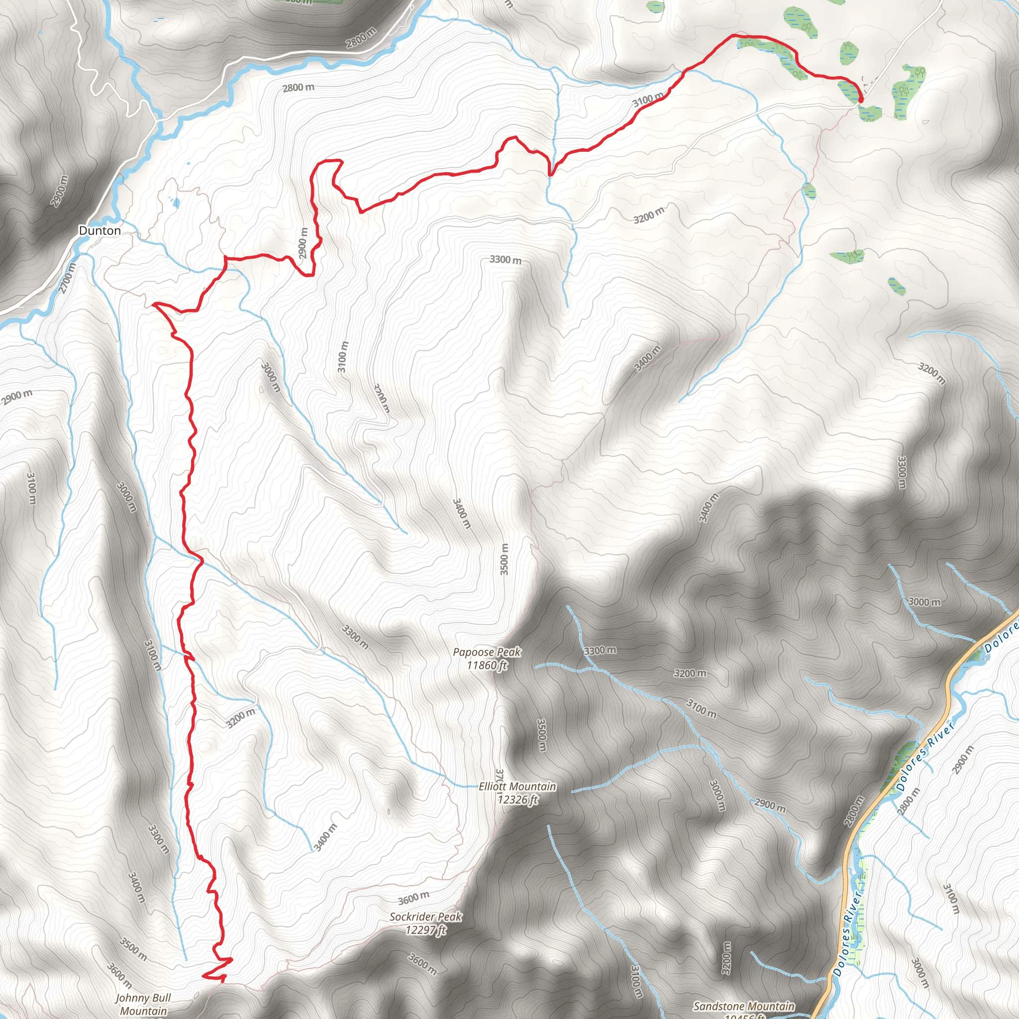West Fall Creek via Winter Trail mobile static map