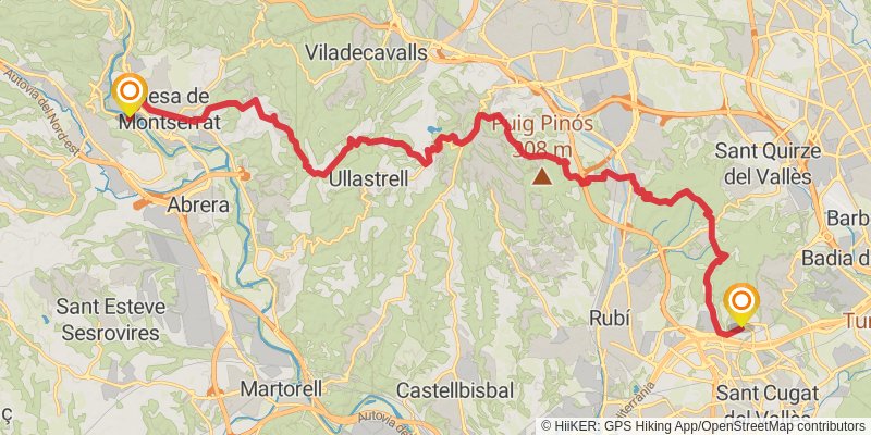 Camino Catalan stage 2 Map
