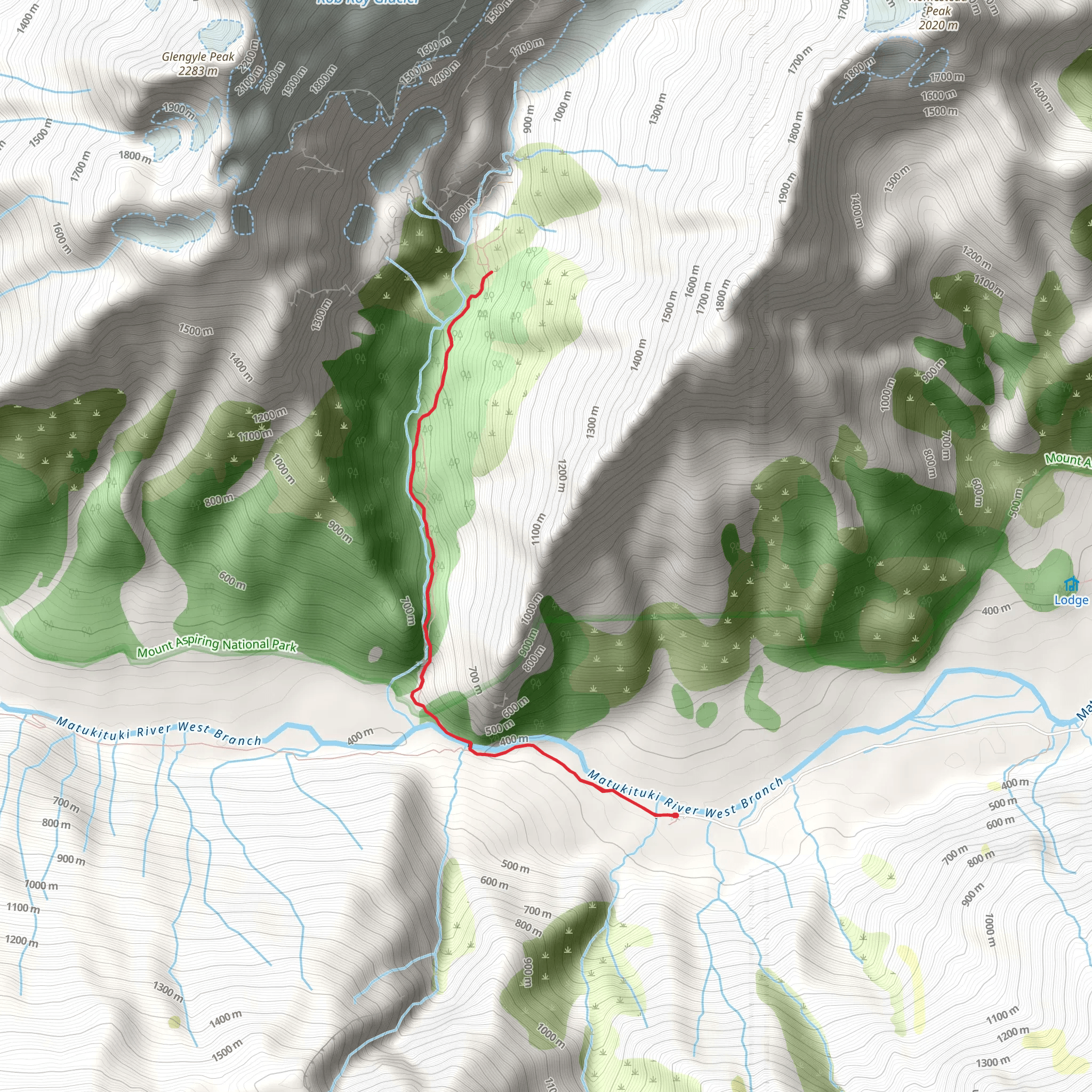 Rob Roy Track mobile static map