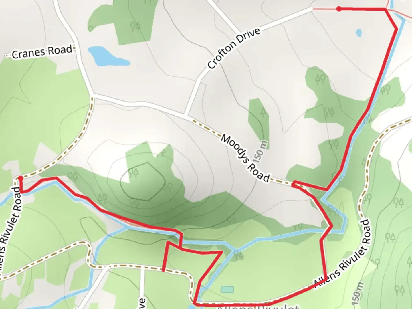 An image depicting the trail Allens Rivulet Track and its surrounding area.